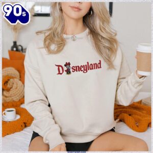 Disneyland Embroidered Sweatshirt Minnie Mouse…