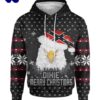 Dixie Merry Christmas Eagle Christmas Hoodie All Over Print  , Pet Christmas 3d Shirt