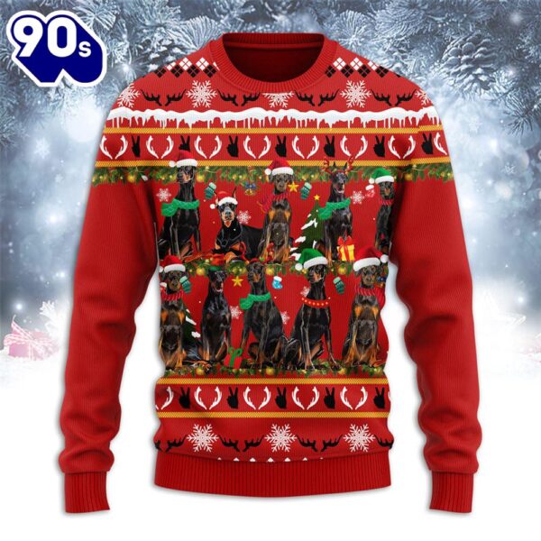 Doberman Merry Christmas Ugly Sweater