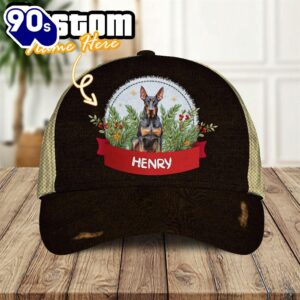 Doberman Pinscher Dog Playful In The Bushes 3D Cap  For Lover Dogs