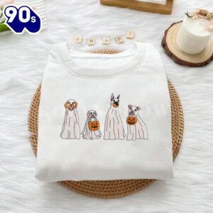Dog Haloween – Embroidered Sweatshirt For Man And Women