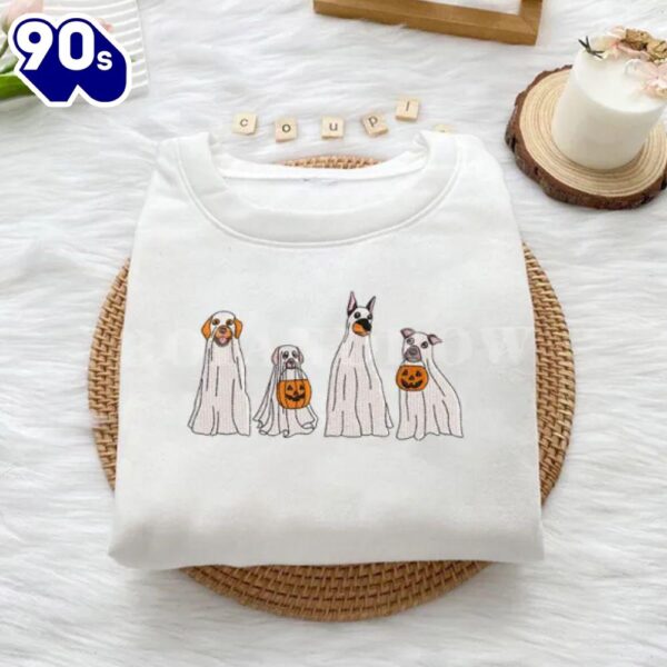 Dog Haloween – Embroidered Sweatshirt For Man And Women