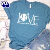 Dog Love Softball T-Shirt Gift Mom