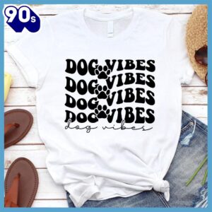 Dog Vibes Retro T-Shirt Gift&hellip;