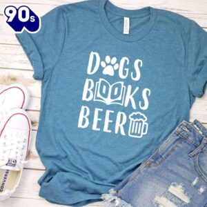 Dogs Books Beer T-Shirt Gift&hellip;