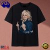 Dolly Parton Attitude Middle Finger Denim Vintage Graphic T Shirt, Trending Music 2D Tee