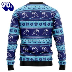 Dolphin Flippin' Christmas Sea Pattern Ugly Christmas Sweater