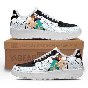 Dr. Heinz Doofenshmirt and Perry Air Sneakers Custom Phineas and Ferb Shoes