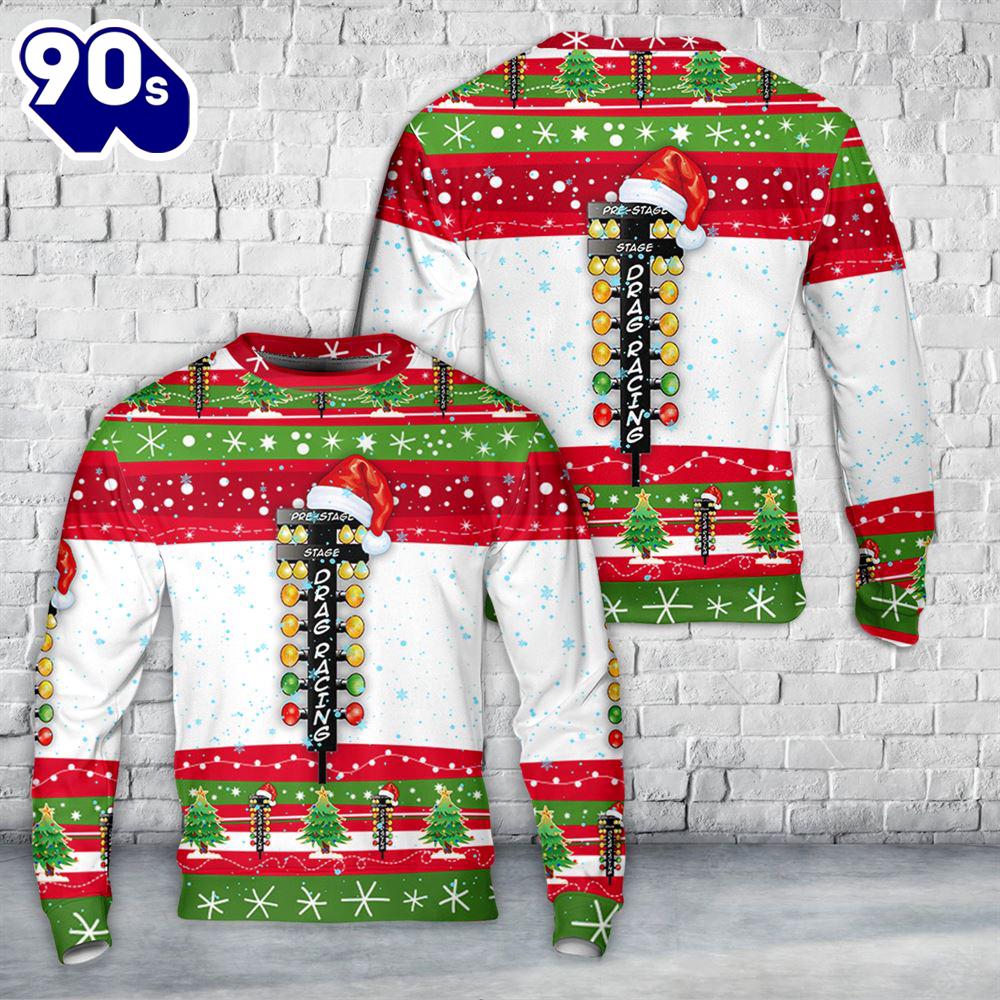 Drag Racing Christmas Tree Aop Sweater Drag Racing Christmas Tree Aop Sweater
