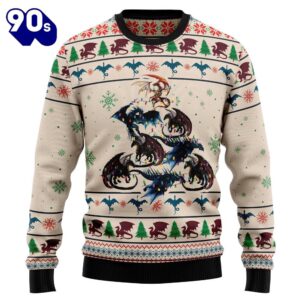Dragon Tree Ugly Christmas Sweater
