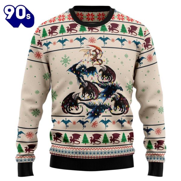 Christmas 2024  Dragon Tree Ugly Christmas Sweater