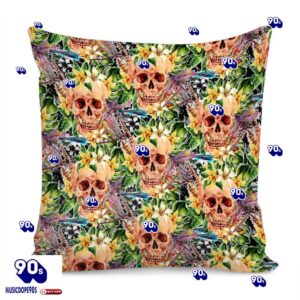 Dragonfly And Skull Pillow Cover