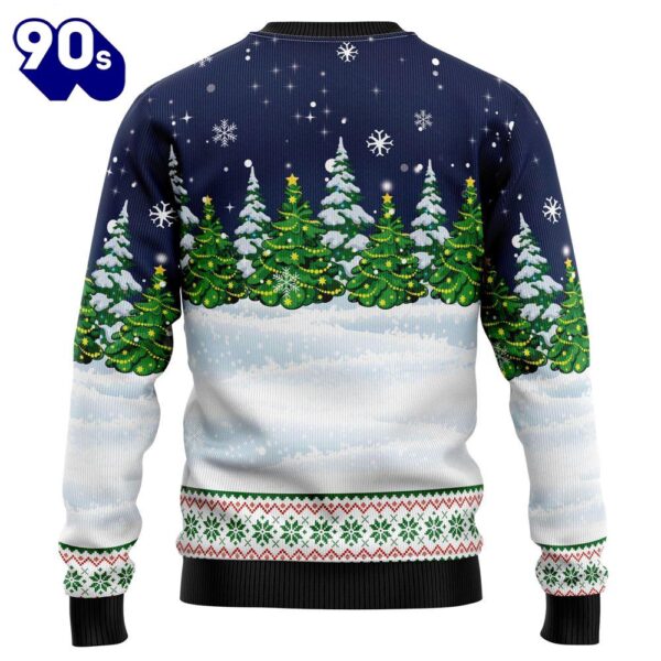 Dreaming Golden Retriever Under Snow Ugly Christmas Sweater