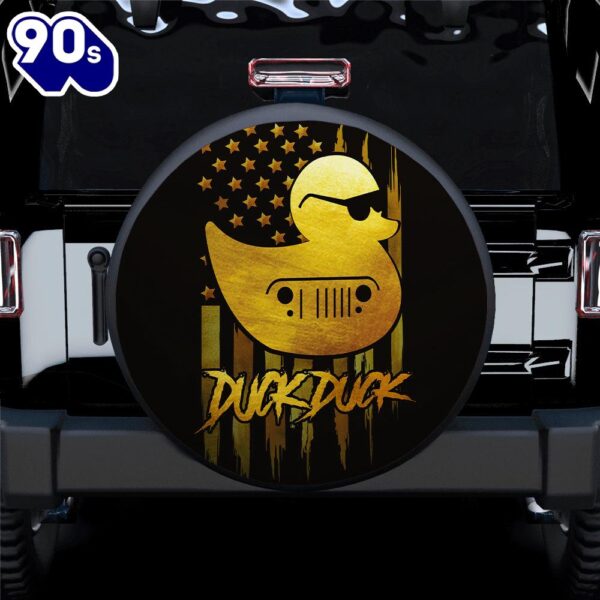 Duck Duck Sunglasses Us Flag Funny Car Spare Tire Covers Gift For Campers