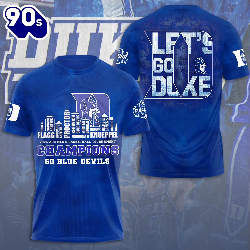 Duke Blue Devils Men’s Basketball 3D Apparel T-shirt Gift Fans Duke Blue Devils Men’s Basketball 3D Apparel T-shirt Gift Fans