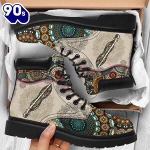 Dulcimer Vintage Mandala Asboot Music Gift All Season Boots Gift Xmas