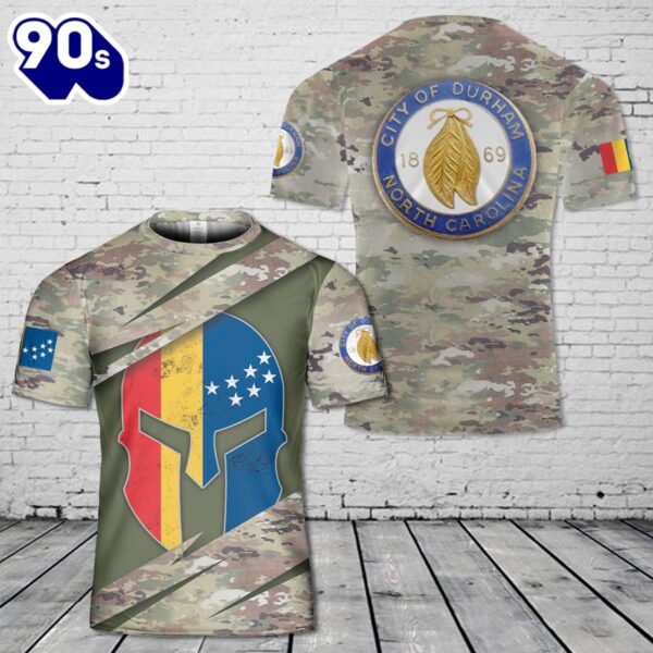 Durham, North Carolina 3D T-Shirt – Veteran 3D Shirt