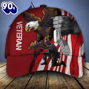 Eagle US Flag Veteran Pattern Classic Cap  Gift For Veteran Day