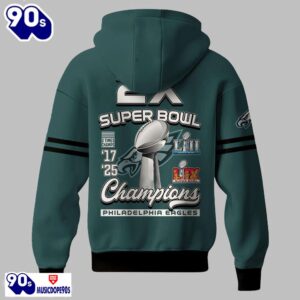 Eagles 2025 2X Super Bowl Champions Hoodie