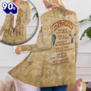 Eagles Band Women’s Patch Pocket Cardigan For Fans