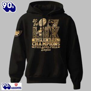 Eagles LIX Champions Eagles 2X 2024 Super Bowl Champs Hoodie