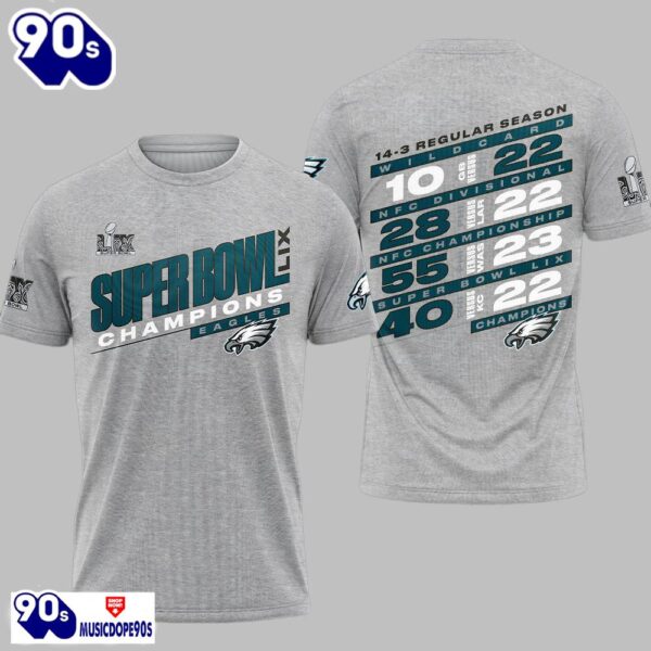 Eagles Super Bowl LIX Champions 13-3 Rregular Season Shirt