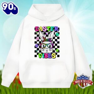 Easter Vibes With Bunny Glasses Unisex Shirt 2 Easter Vibes With Bunny Glasses Unisex Shirt