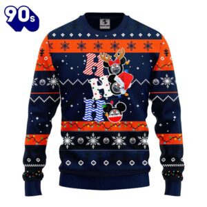 Edmonton Oilers Hohoho Mickey Christmas Ugly Sweater