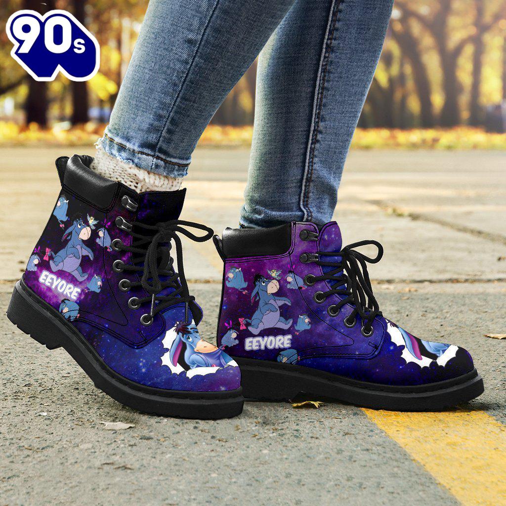 Eeyore Leather Boots Shoes Funny Custom Idea Eeyore Leather Boots Shoes Funny Custom Idea