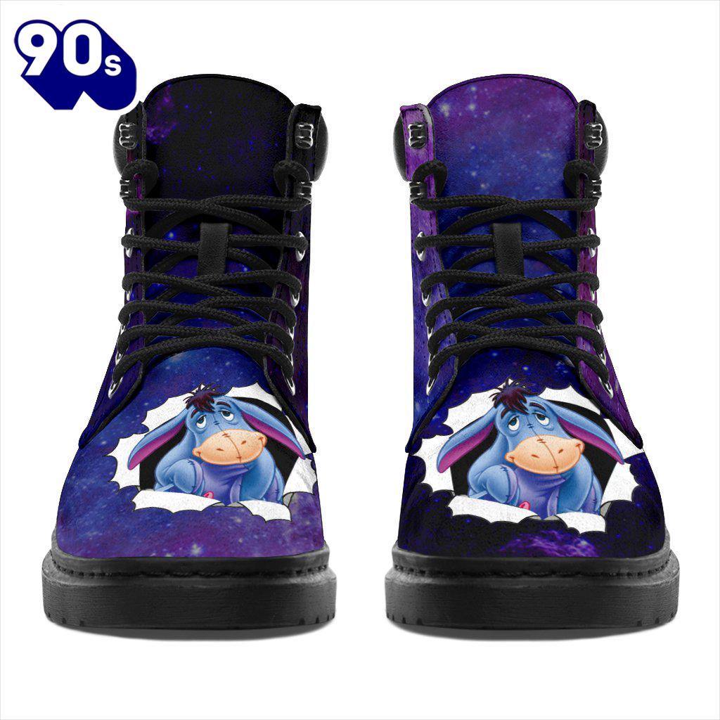 Eeyore Leather Boots Shoes Funny Custom Idea Eeyore Leather Boots Shoes Funny Custom Idea