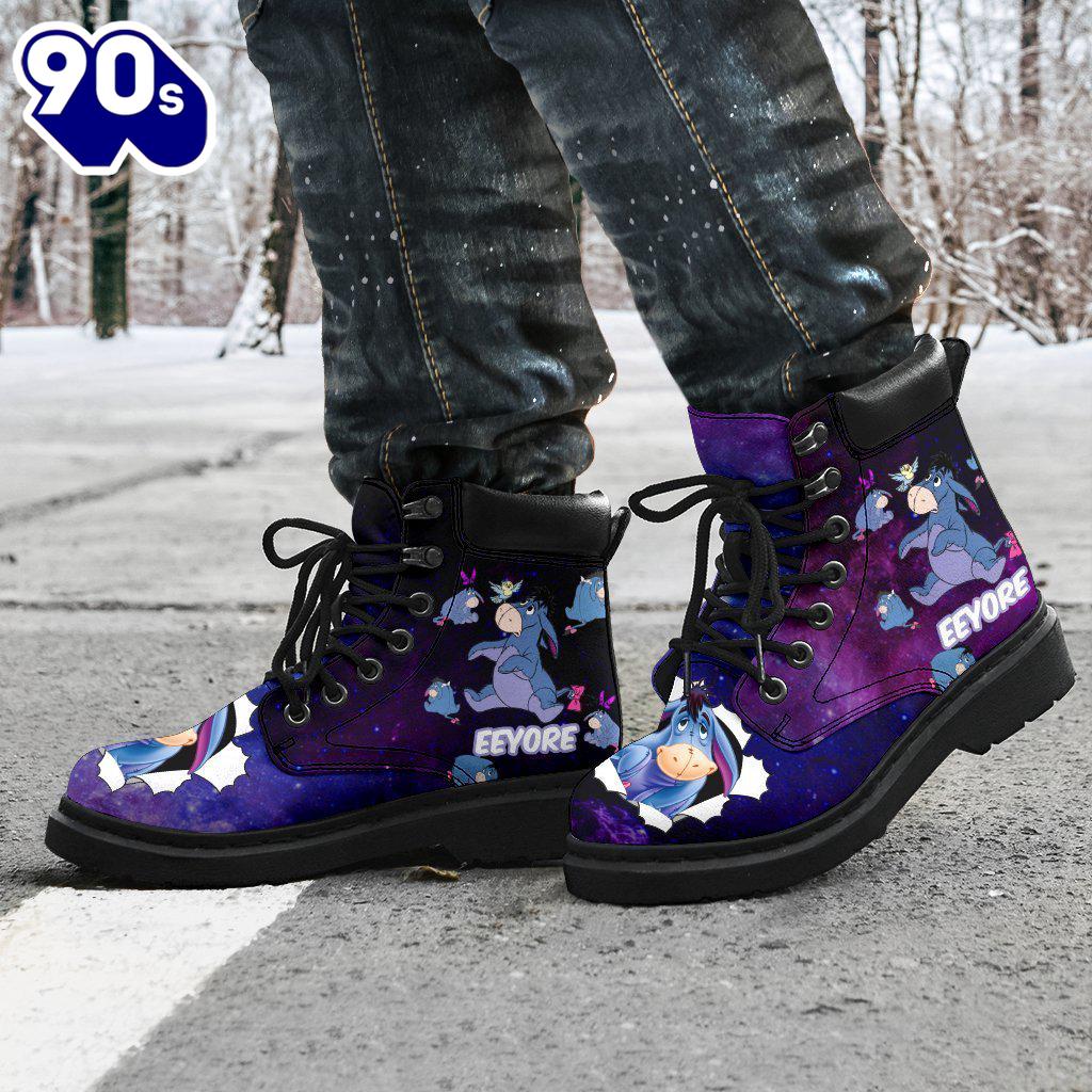 Eeyore Leather Boots Shoes Funny Custom Idea Eeyore Leather Boots Shoes Funny Custom Idea
