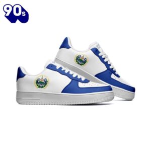 El Salvador Flag Air Force Shoes Custom Country