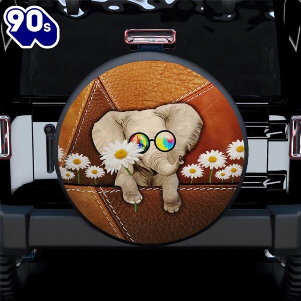 Elephant Hippie Car Spare Tire Covers Gift For Campers