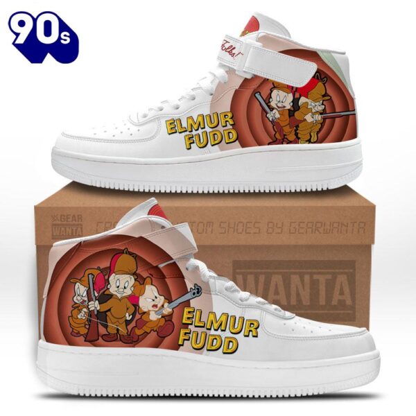 Elmer Fudd High Top Air Force Shoes Custom Looney Tunes Sneakers