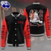 Elvis In Concert Red Black Baseball Jacket Gift Xmas