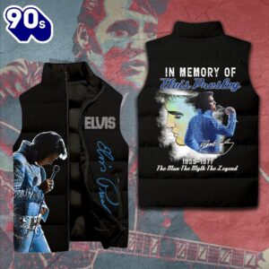 Elvis Presley 2D Sleeveless Jacket Xmas – Music Sleeveless Down Jacket