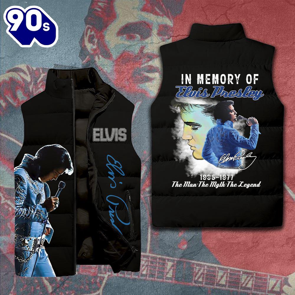Elvis Presley 2D Sleeveless Jacket Xmas - Music Sleeveless Down Jacket Elvis Presley 2D Sleeveless Jacket Xmas - Music Sleeveless Down Jacket