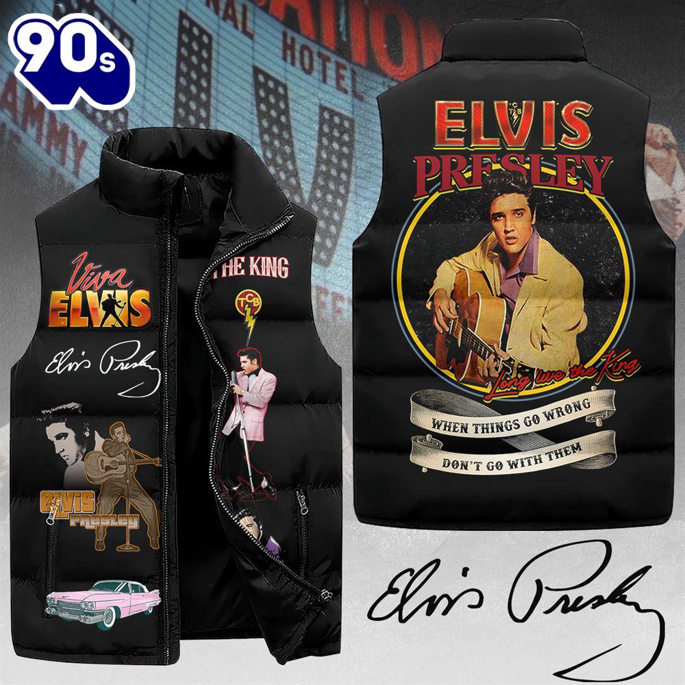 Elvis Presley 2D Sleeveless Jacket - Music Sleeveless Down Jacket Elvis Presley 2D Sleeveless Jacket - Music Sleeveless Down Jacket