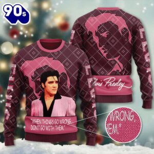 Elvis Presley 3D Ugly Sweater Christmas For Fans Gift Xmas