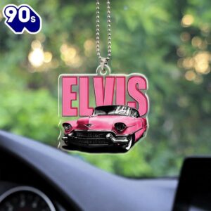 Elvis Presley Christmas Pink Love Acrylic Ornament Gift Xmas