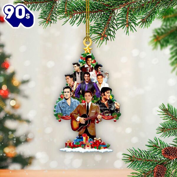 Elvis Presley Christmas Trees Acrylic Ornament Gift Xmas