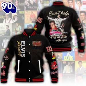 Elvis Presley For I Can’t Help Falling In Love With You Baseball Jacket Gift Xmas