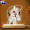 Elvis Presley Led Light with Wooden Base  Gift Xmas