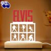 Elvis Presley Led Light With Wooden Base Gift Christmas Gift Xmas