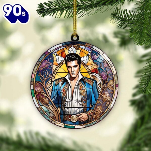 Elvis Presley Merry Christmas Acrylic Ornament Gift Xmas