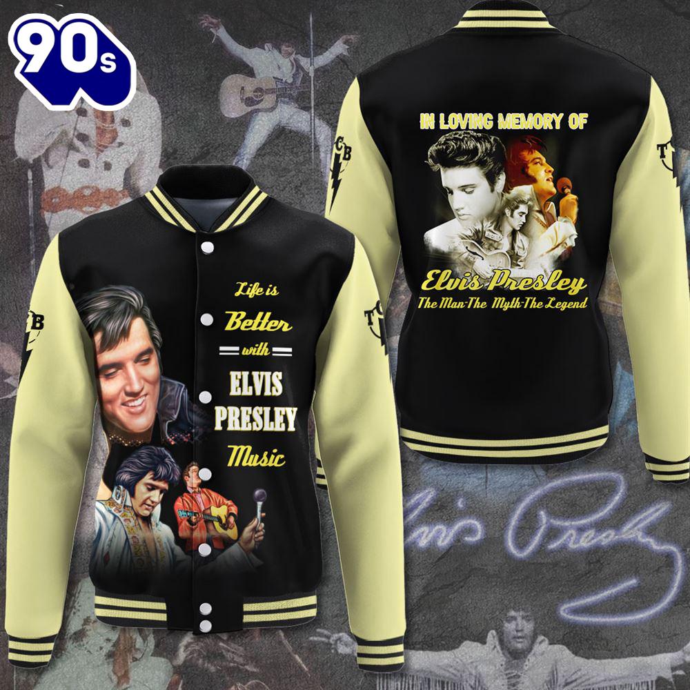 Elvis Presley Never Let Me Go Baseball Jacket Gift Xmas Elvis Presley Never Let Me Go Baseball Jacket Gift Xmas