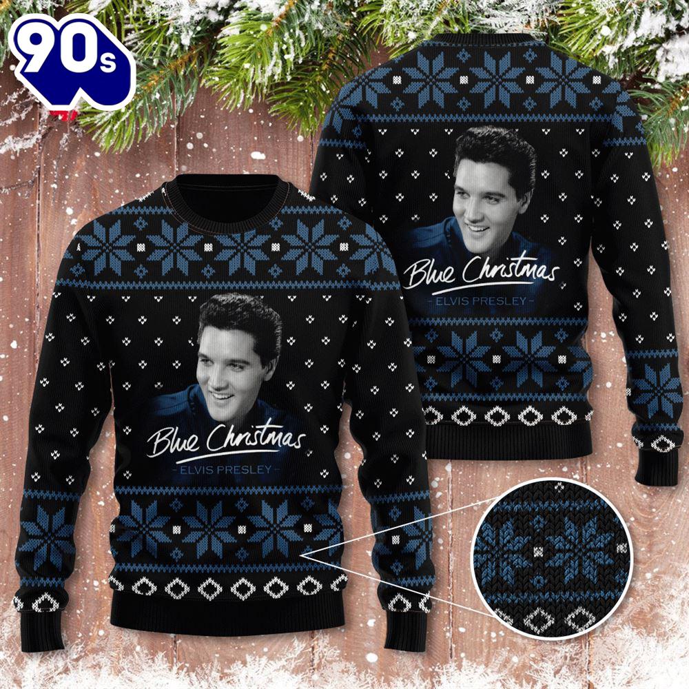 Elvis Presley Ugly Sweater, Elvis Presley All Over Print Sweater Gift Xmas Elvis Presley Ugly Sweater, Elvis Presley All Over Print Sweater Gift Xmas