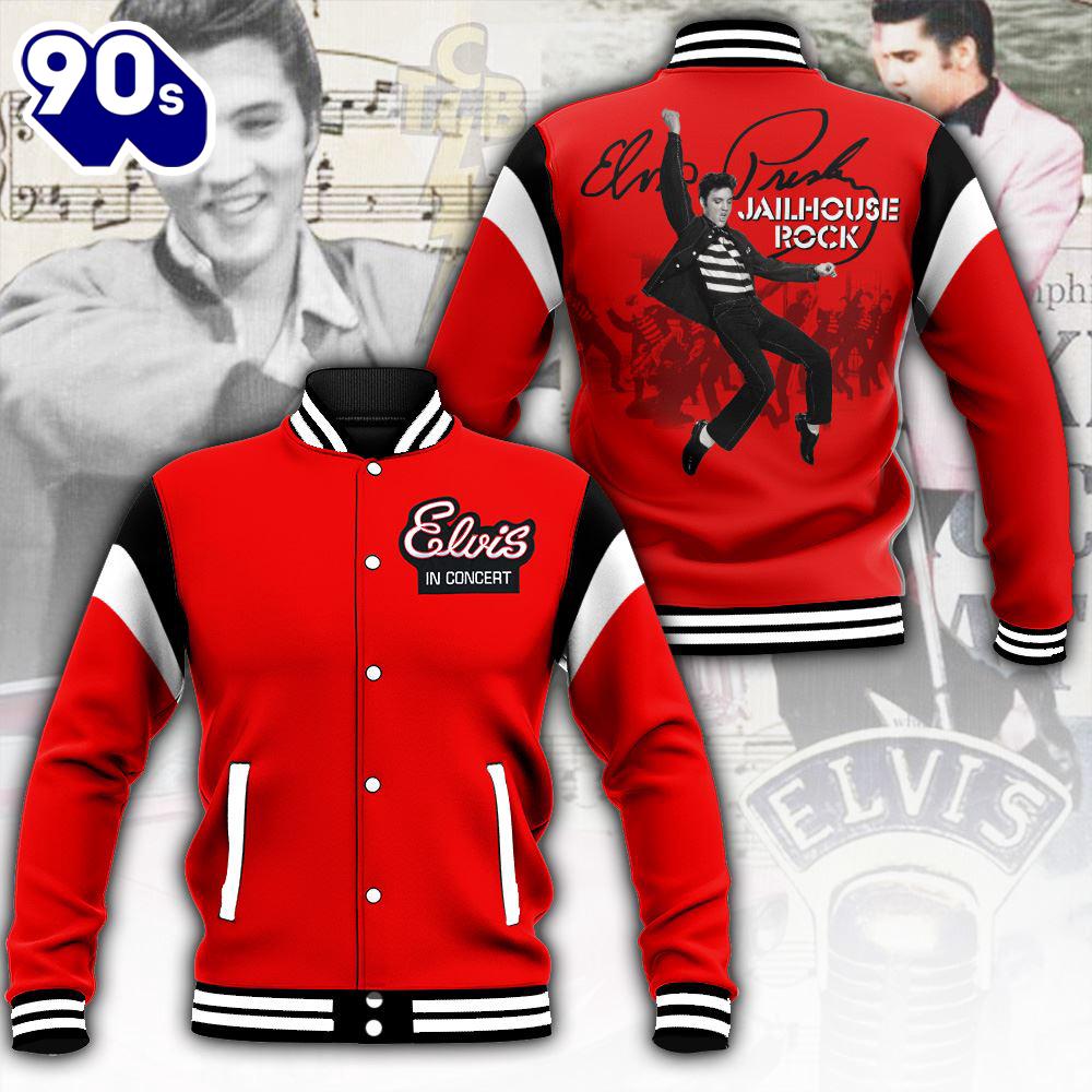 Elvis Presley Varsity Jacket Rock Music Gift Xmas Elvis Presley Varsity Jacket Rock Music Gift Xmas