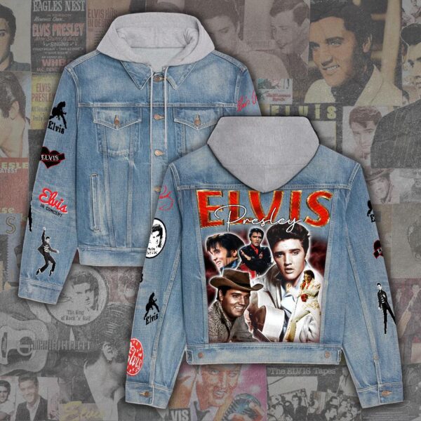Elvis Presley When Things Go Wrong Christmas Denim Hood Jacket – Elvis Hooded Denim Jacket