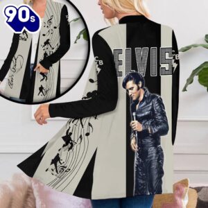 Elvis Presley Women’s Patch Pocket Cardigan For Fans